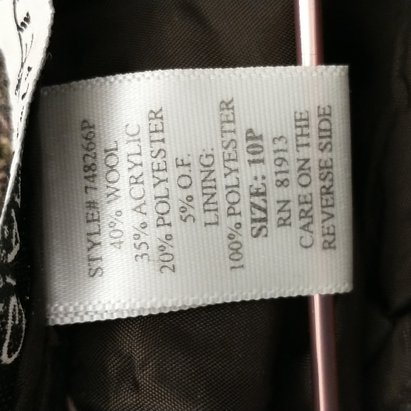 Herringbone Tweed Wool Blend Pants Italian Quality Cuffed w Single Pleat 10P - Picture 7 of 8